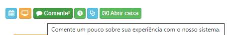 Botão 'Comente', expandido, indicado em retângulo vermelho.